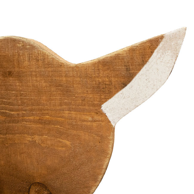 Amish-Made Wooden Doe Statue