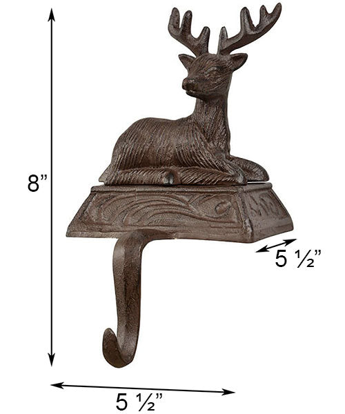 Esschert Design Cast Iron Deer Christmas Stocking Hanger