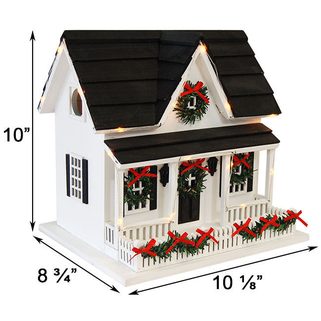 Home Bazaar Holiday Bird House with LEDs
