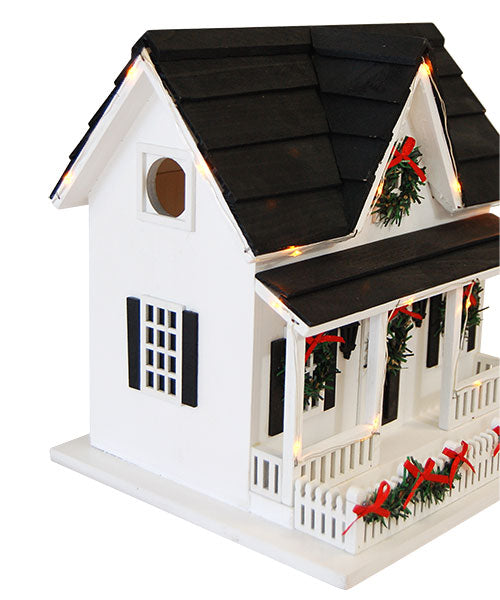 Home Bazaar Holiday Bird House with LEDs