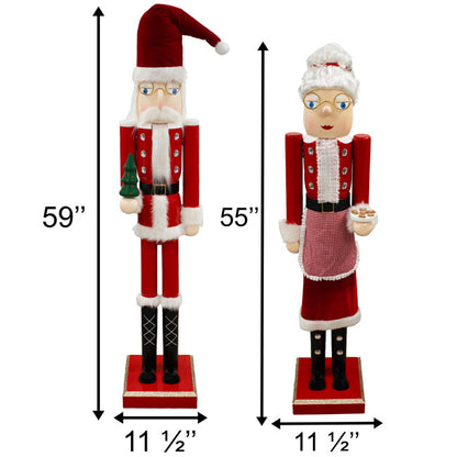 GIANT Nutcracker Mr. & Mrs. Claus Set by Prime Retreat