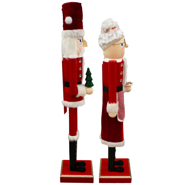 GIANT Nutcracker Mr. & Mrs. Claus Set by Prime Retreat