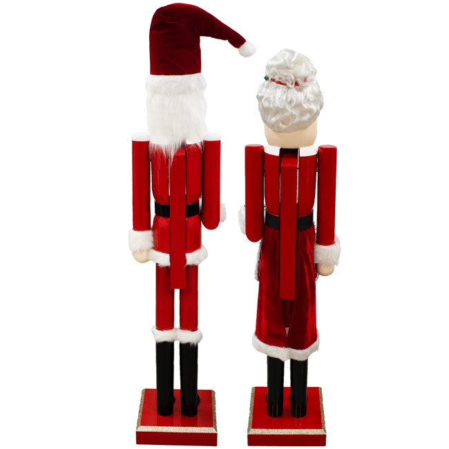 GIANT Nutcracker Mr. & Mrs. Claus Set by Prime Retreat