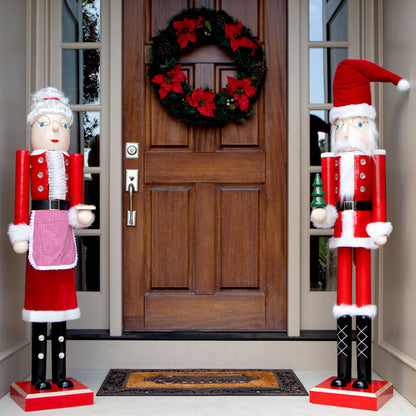 GIANT Nutcracker Mr. & Mrs. Claus Set by Prime Retreat