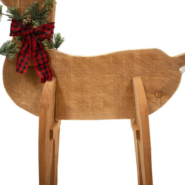 Amish-Made Wooden Doe Statue