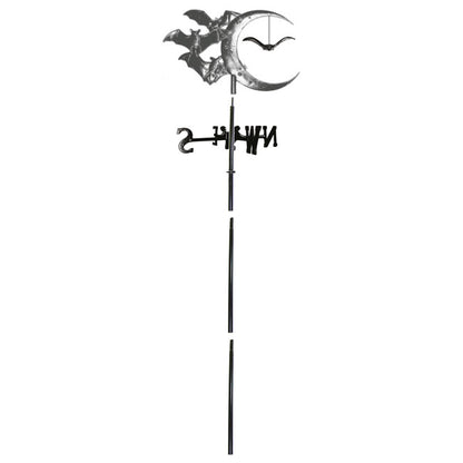 Whitehall Bat and Moon Garden Weathervane, Black