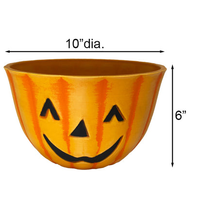 Urban Gardener Jack-O-Lantern Fiber Clay Pot, 10" dia.