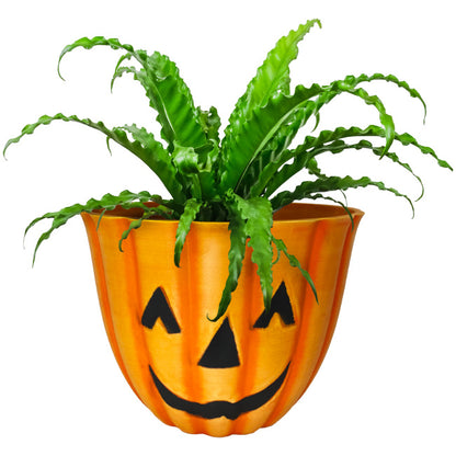 Urban Gardener Jack-O-Lantern Fiber Clay Pot, 12" dia.