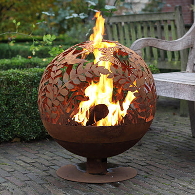 Esschert Design Steel Garden Fire Sphere, Large, 23" dia.