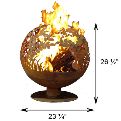 Esschert Design Steel Garden Fire Sphere, Large, 23" dia.