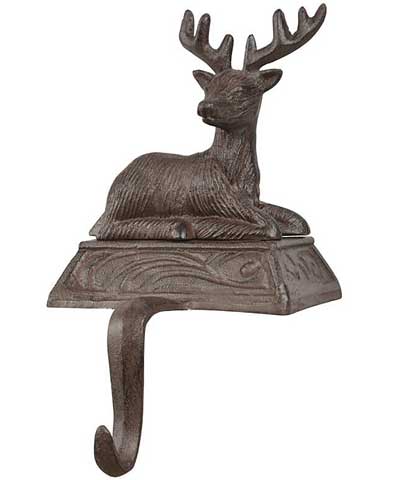 Esschert Design Cast Iron Deer Christmas Stocking Hanger