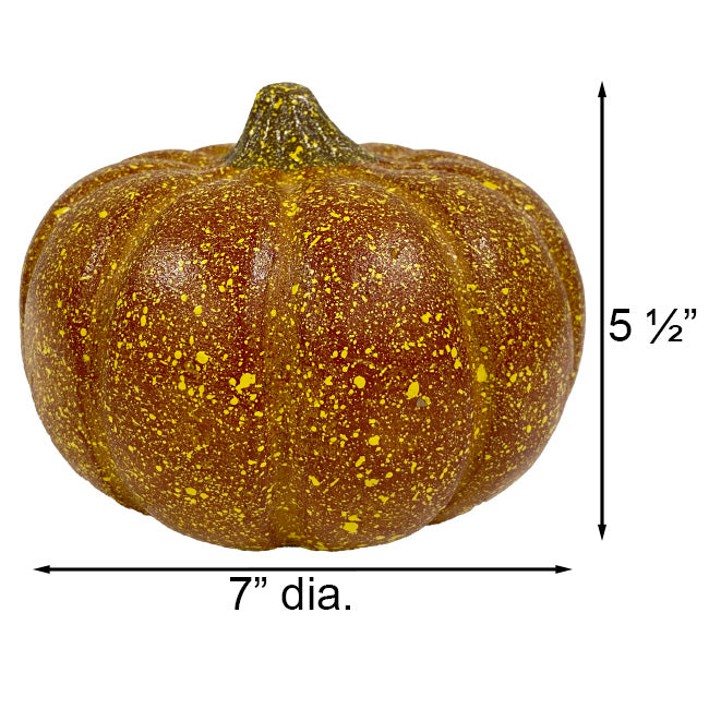 4 Seasonal Trends Artisanal Squash Pumpkin Statue, Orange