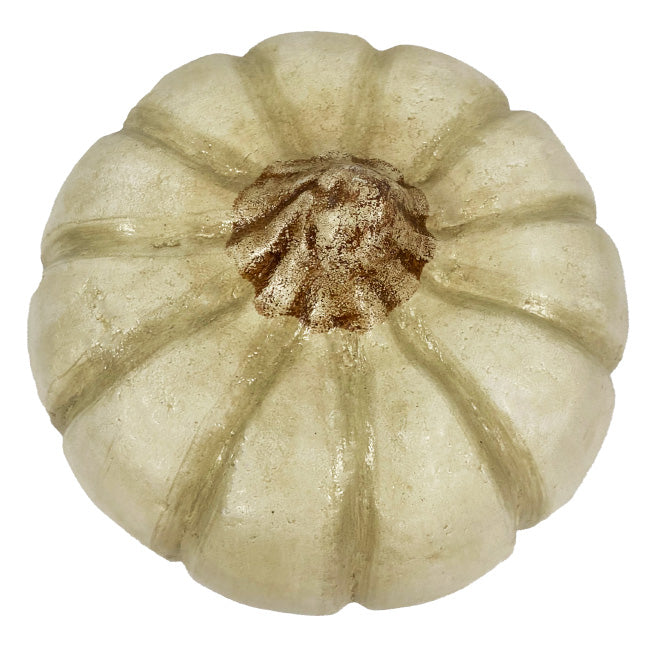 4 Seasonal Trends Artisanal Squash Pumpkin Statue, White