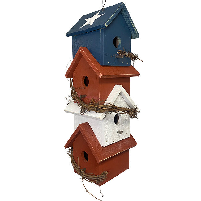 Bird in Hand Old Glory Patriotic Condo Bird House