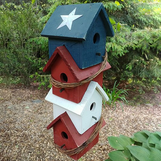 Bird in Hand Old Glory Patriotic Condo Bird House