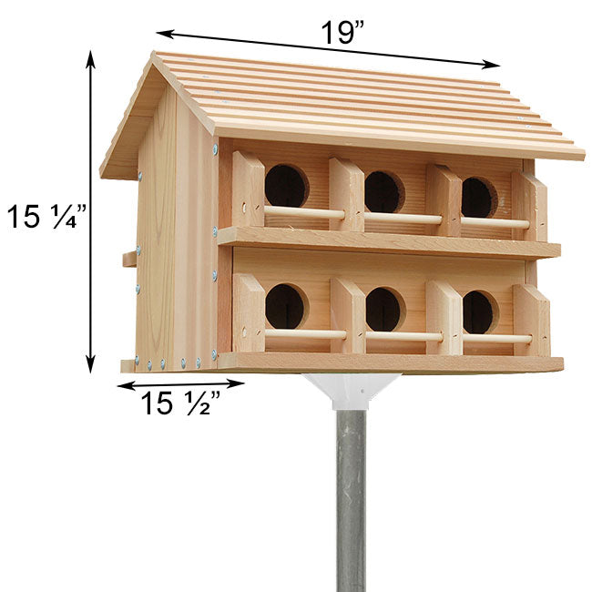 Heath Cedar Purple Martin House & 3' x 5' American Flag