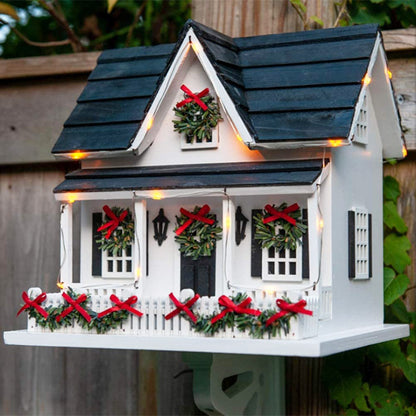 Home Bazaar Holiday Bird House with LEDs