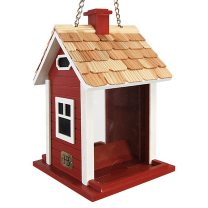 Home Bazaar Holiday Bird House and Feeder Kit, Red