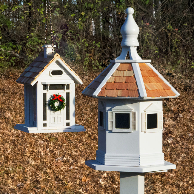 Home Bazaar Enchantment House and Cottage Feeder, White