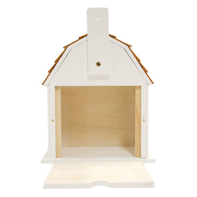 Home Bazaar Holly Cottage Bird House, White