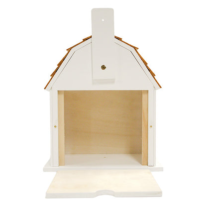 Home Bazaar Holly Cottage Bird House, White