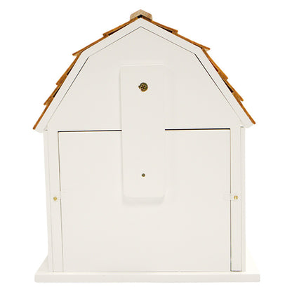 Home Bazaar Holly Cottage Bird House, White