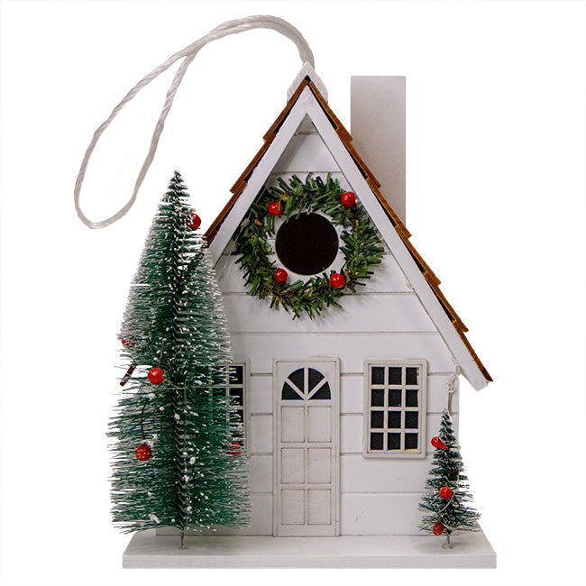 Home Bazaar Christmas Chateau Bird House with LEDs