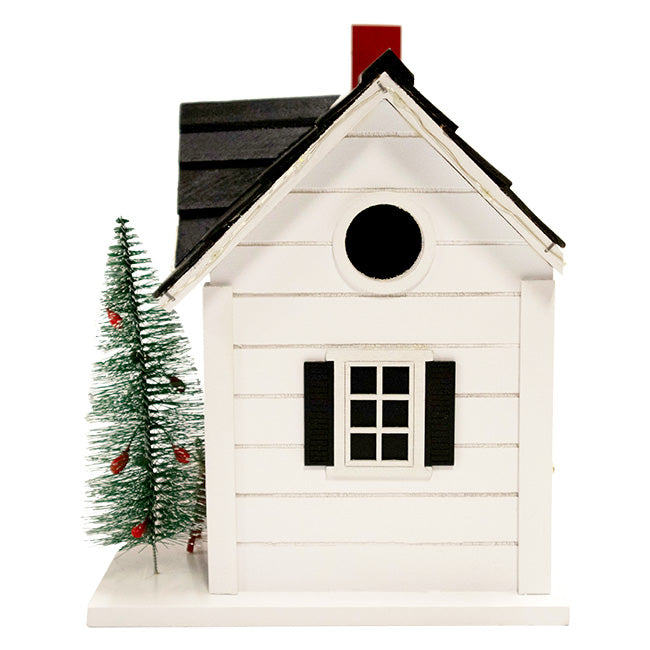 Home Bazaar Holiday Ski Chalet Bird House with LEDs