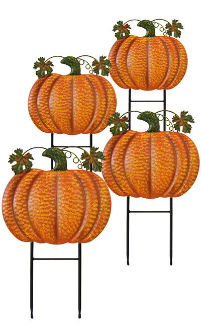 Land & Sea Small Classic Metal Pumpkin Yard Art