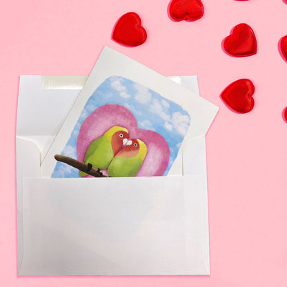 "Lovebirds" Greeting Card by Prime Retreat