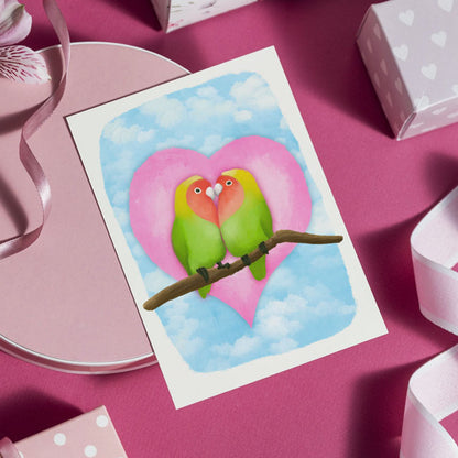 "Lovebirds" Greeting Card by Prime Retreat