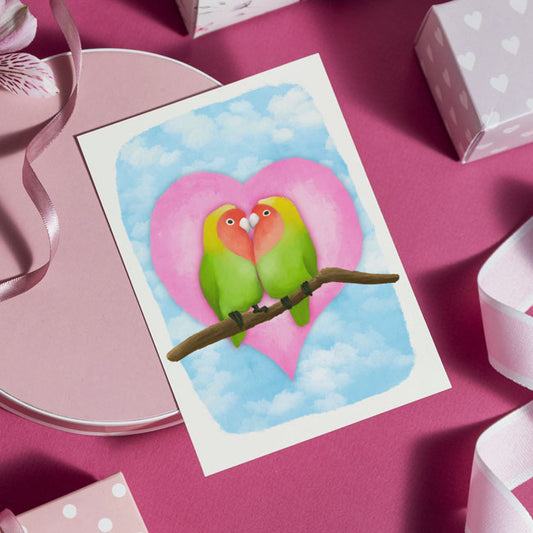 "Lovebirds" Greeting Card by Prime Retreat