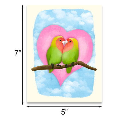 "Lovebirds" Greeting Card by Prime Retreat