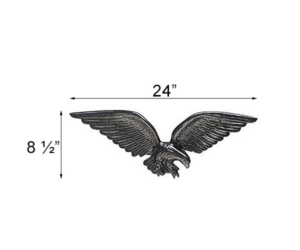 Whitehall Wall Eagle, Black, 24"W x 8.5"H