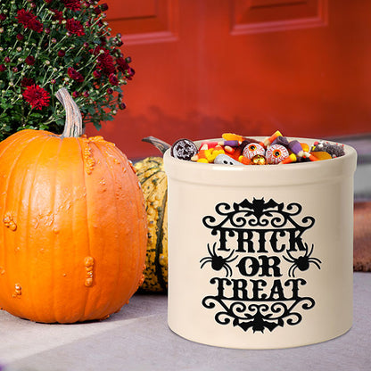 Whitehall Trick or Treat Halloween Stoneware Crock