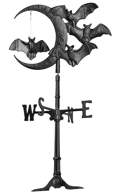 Whitehall Bat Large Accent Rooftop Weathervane, Black