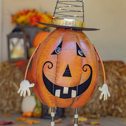 Zaer Standing Jack-O-Lantern with LED Witch Hat