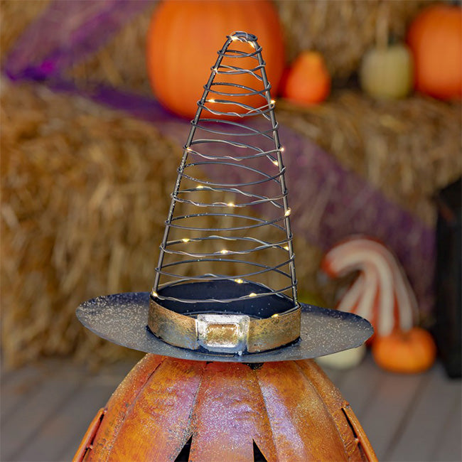 Zaer Standing Jack-O-Lantern with LED Witch Hat