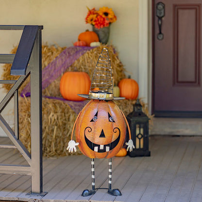 Zaer Standing Jack-O-Lantern with LED Witch Hat